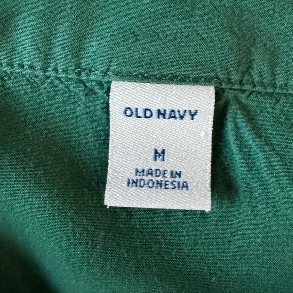 Old Navy Prairie Tiered Dress Size Medium Cottage Peasant Country Green Bohemian - Picture 4 of 7